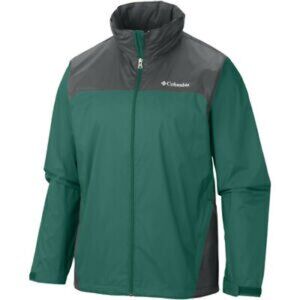Columbia Fleece Lined Jacket with Hood Gray and Green Size Medium